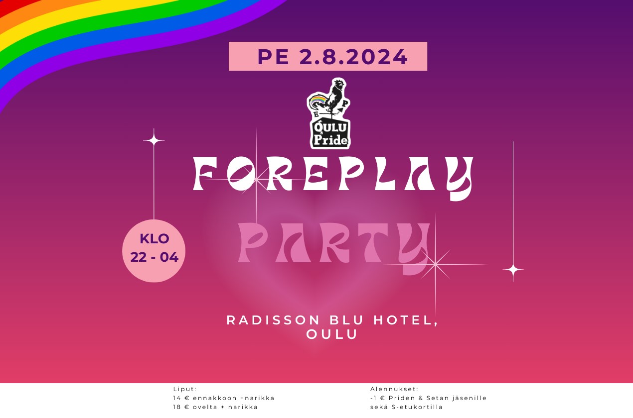 Foreplay Party 2.8. paikkana Radisson Blu