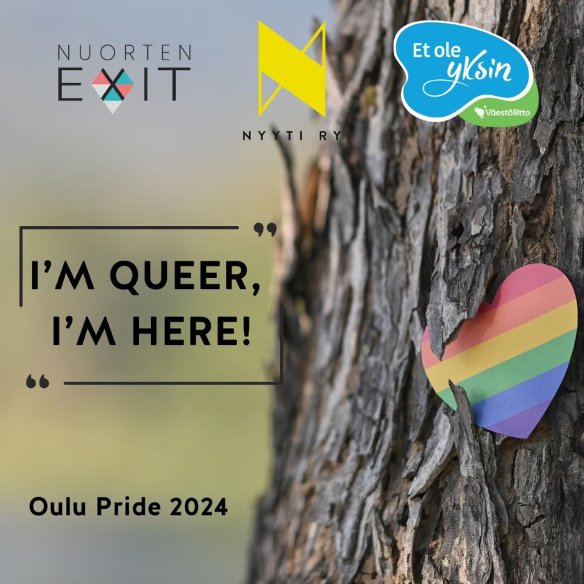 I'm Queer, I'm Here -tapahtuman kuvituskuva