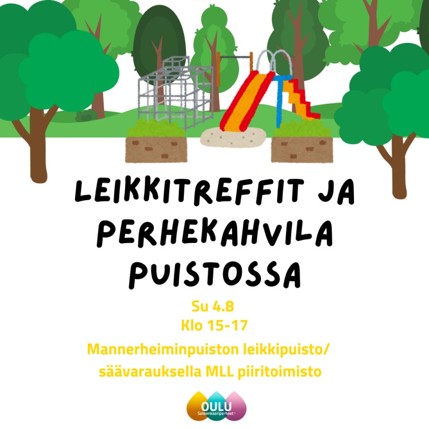 Leikkitreffit ja perhekahvila Mannerheimin leikkipuistossa 4.8.2024