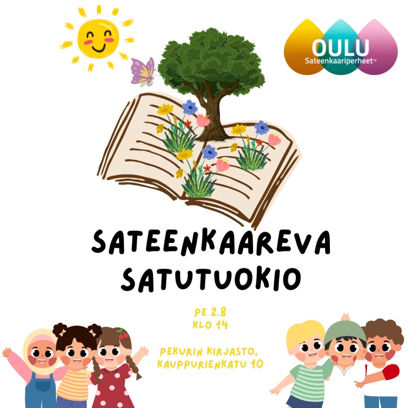 Sateenkaareva Satutuokio Pekurin kirjastossa 2.8. klo 14.