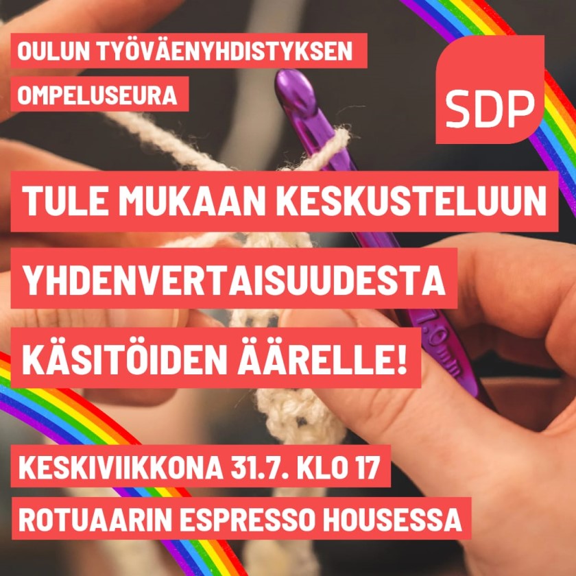 Käsitöitä ja keskustelua Pride-viikon keskiviikkona.