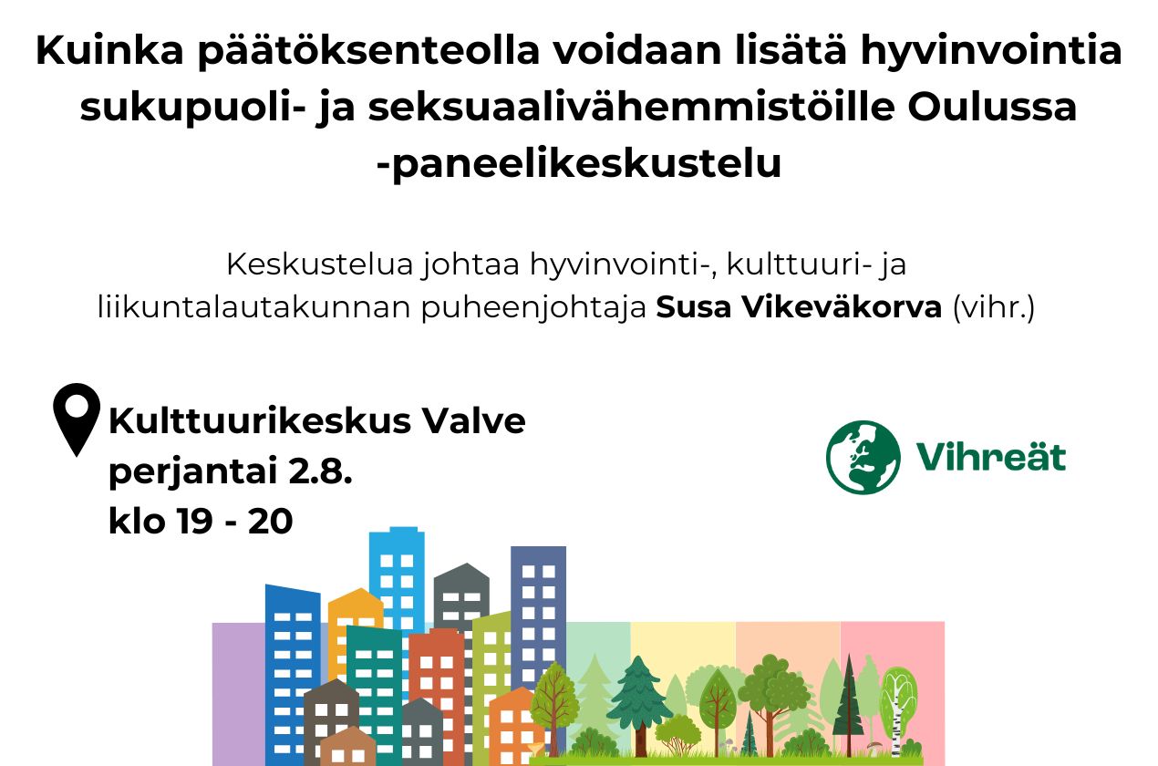 Kuinka päätöksenteolla voidaan lisätä hyvinvointia -paneelikeskustelu Oulussa 2.8.
