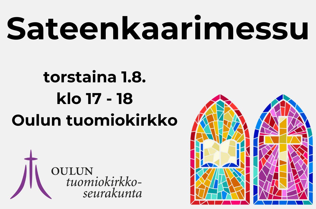 Sateenkaarimessu Oulun tuomiokirkossa 1.8. klo 17 - 18.